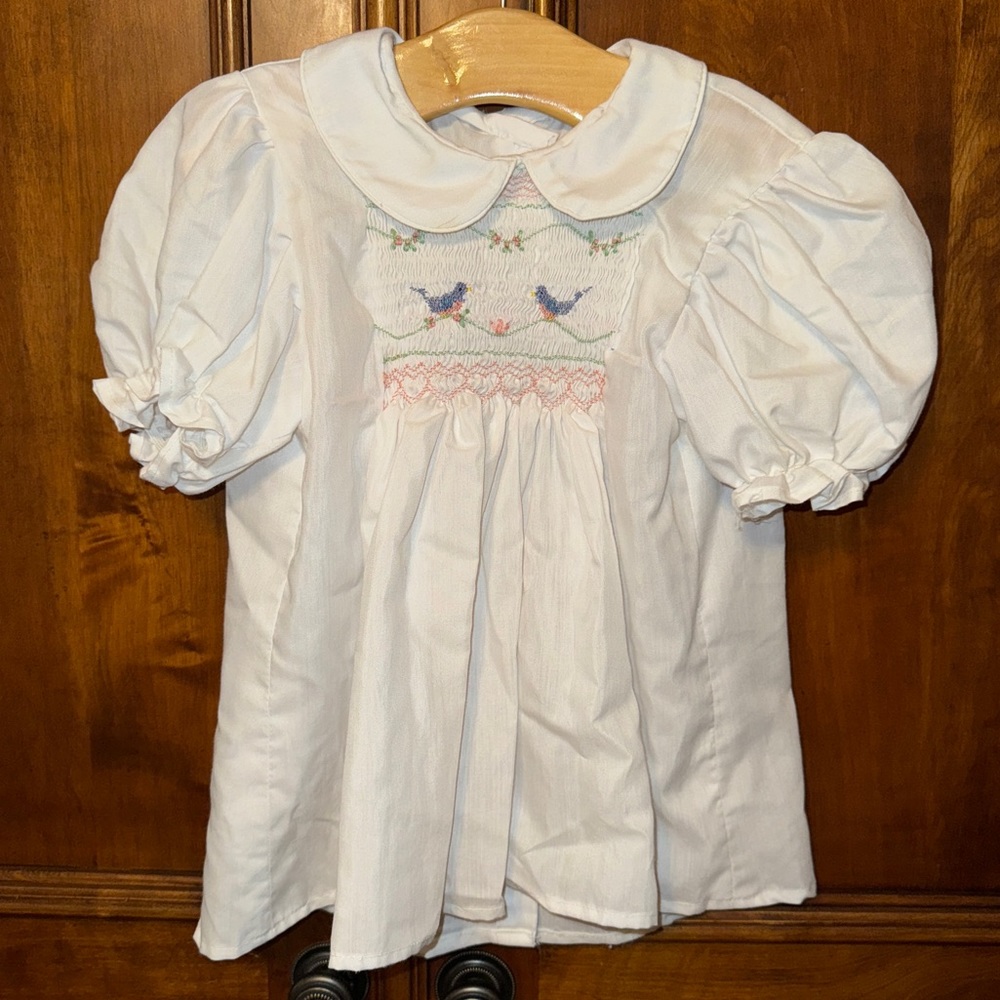 Vintage Handmade & Hand Embroidered Easter Dress, size 24 mo